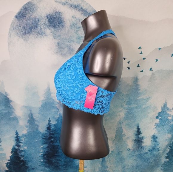 Xhilaration Racerback Wireless Padded Bralette Blue Women's XL NWT - Picture 2 of 16